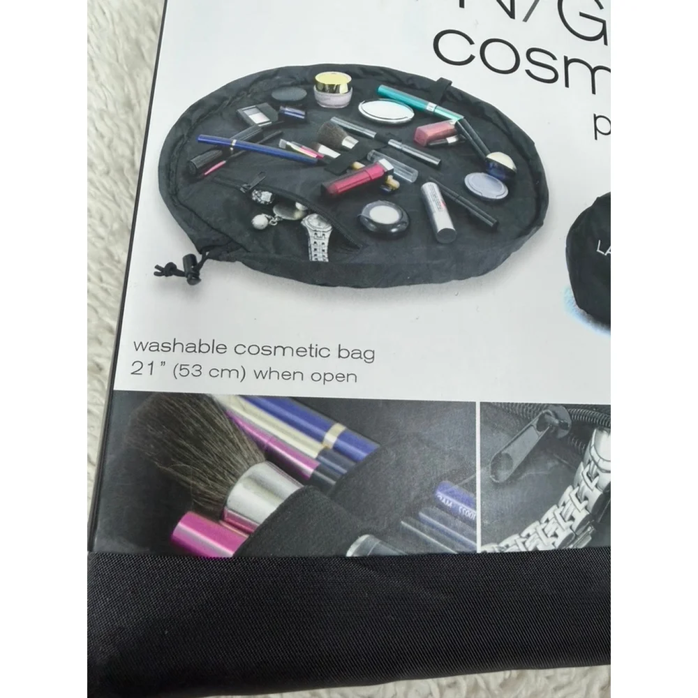 Lay-n-Go Cosmo Plus Drawstring Cosmetic Bag Black 21